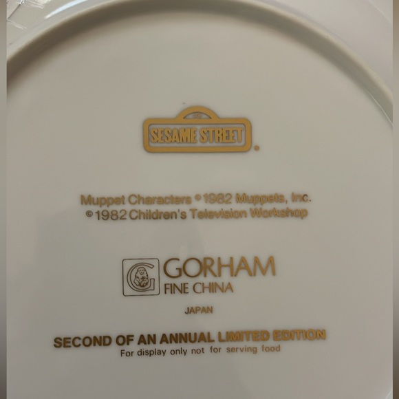 Set of 3 1981-1983 Vintage limited edition Sesame Street plates - Picture 5 of 6